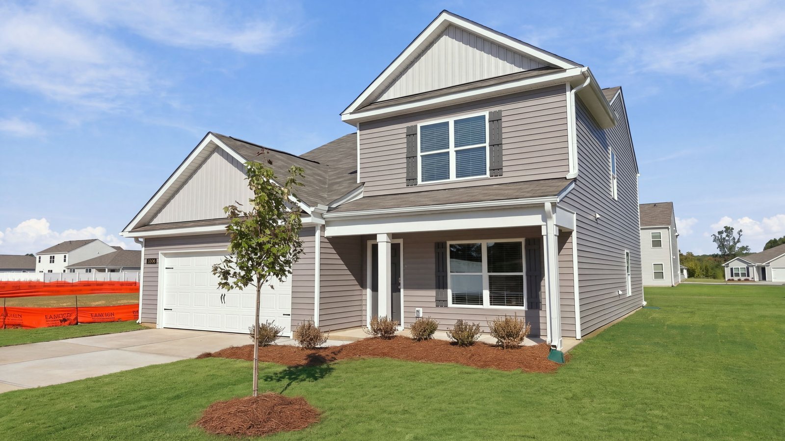 exterior of two story home