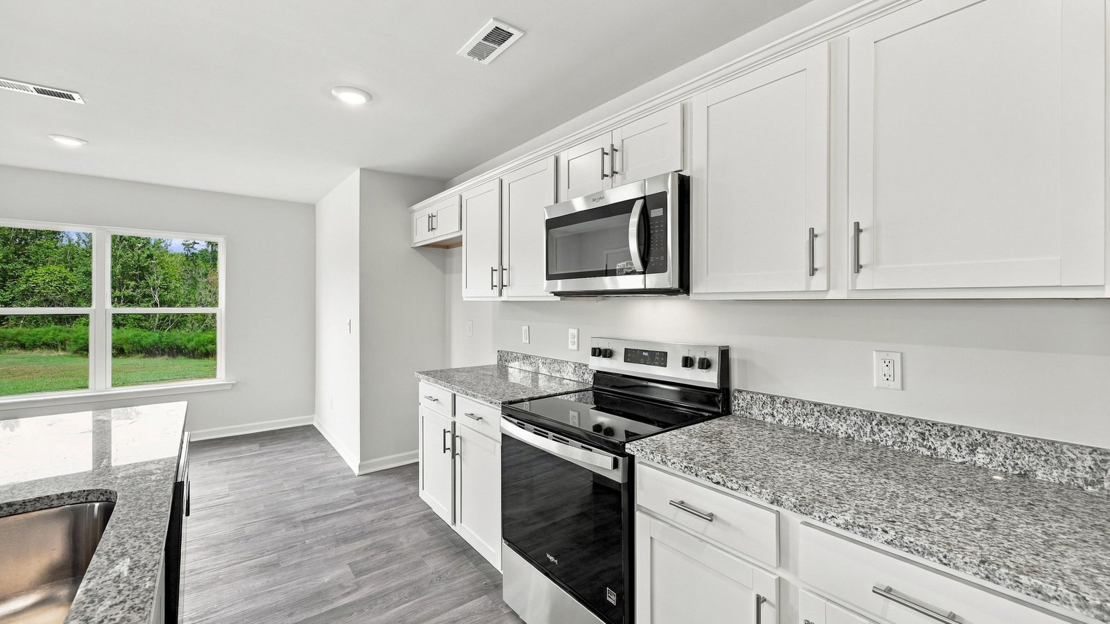 kitchen area with stainless steel appliances