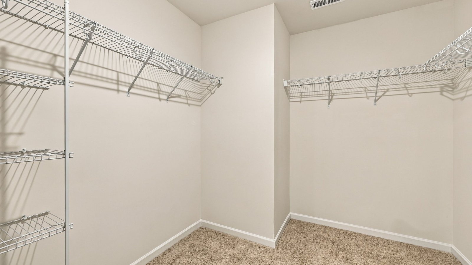 walk-in closet in primary