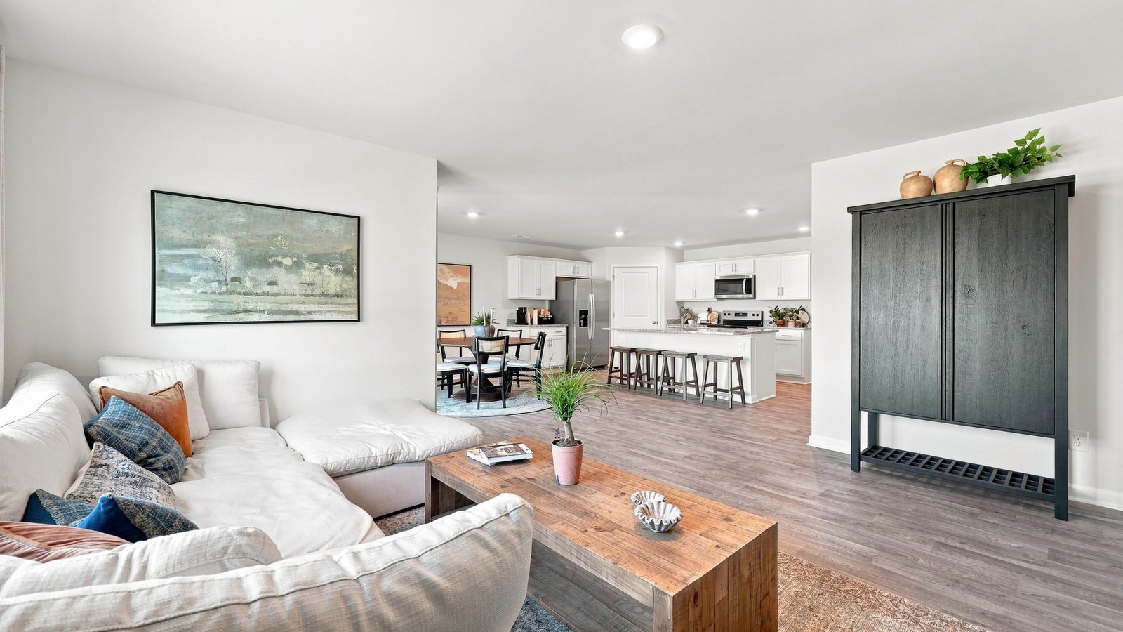 open concept living room area