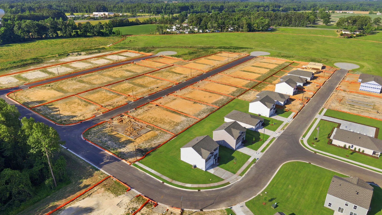 aerial photo of neighborhood