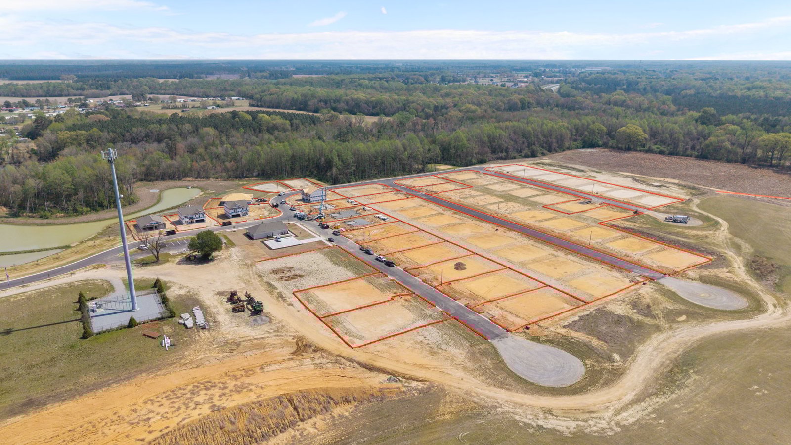 aerial view of bynum farms
