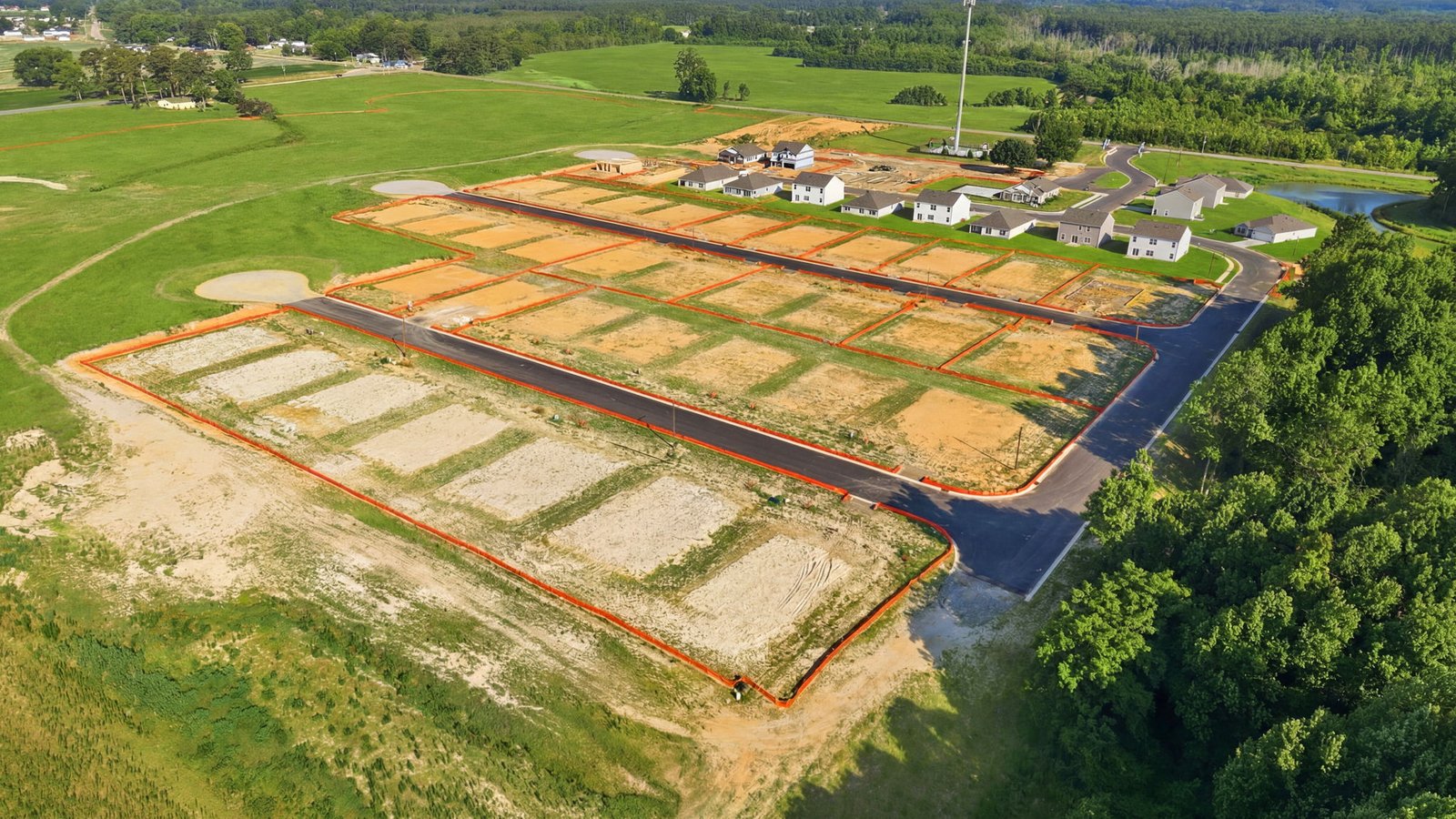aerial photo of neighborhood
