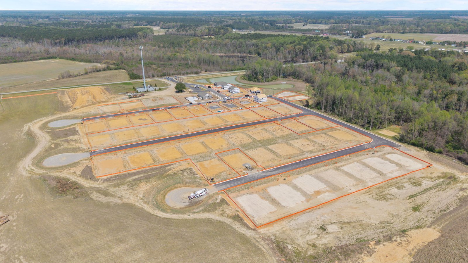 aerial view of bynum farms