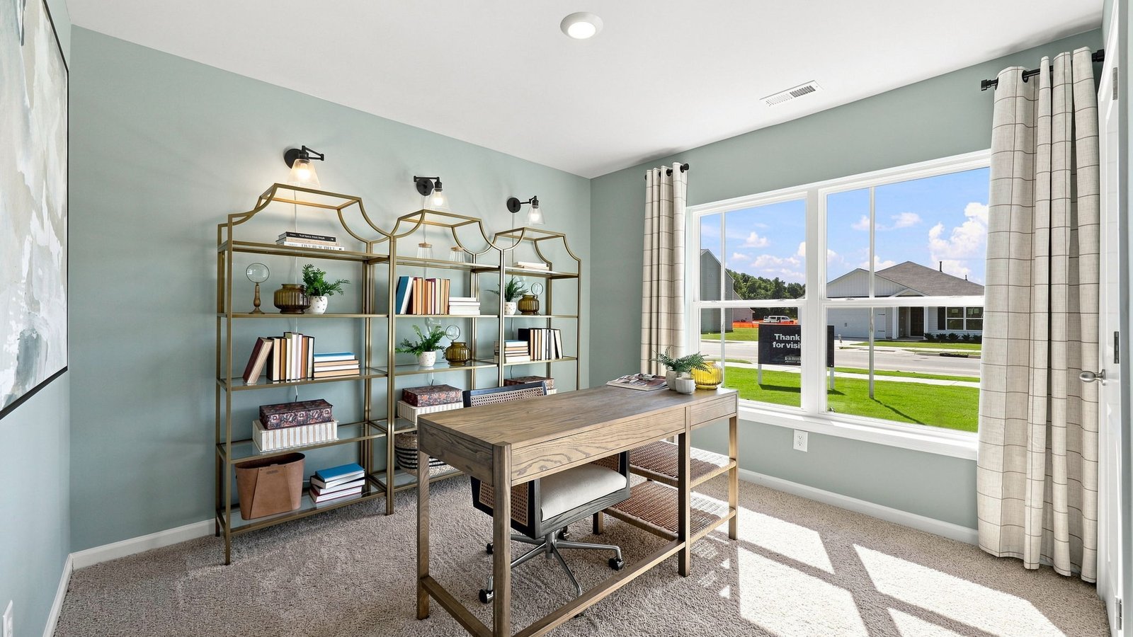 office flex space bedroom at the front of the home