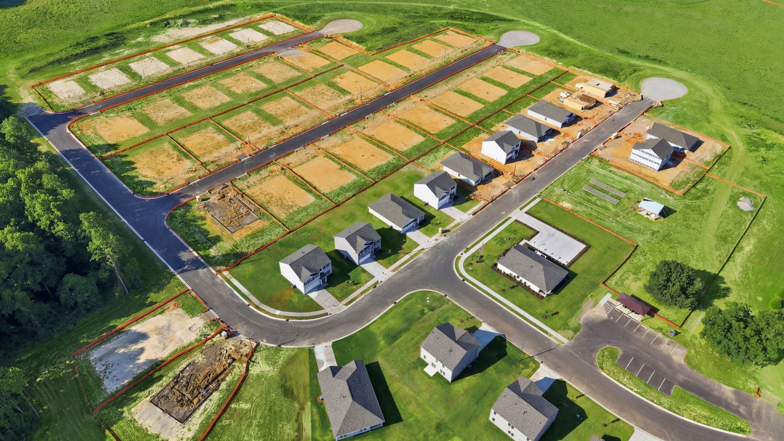 aerial photo of neighborhood