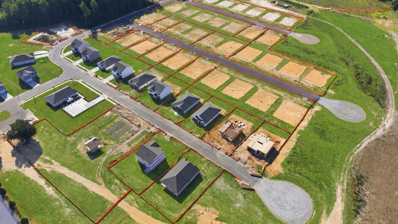 aerial photo of neighborhood
