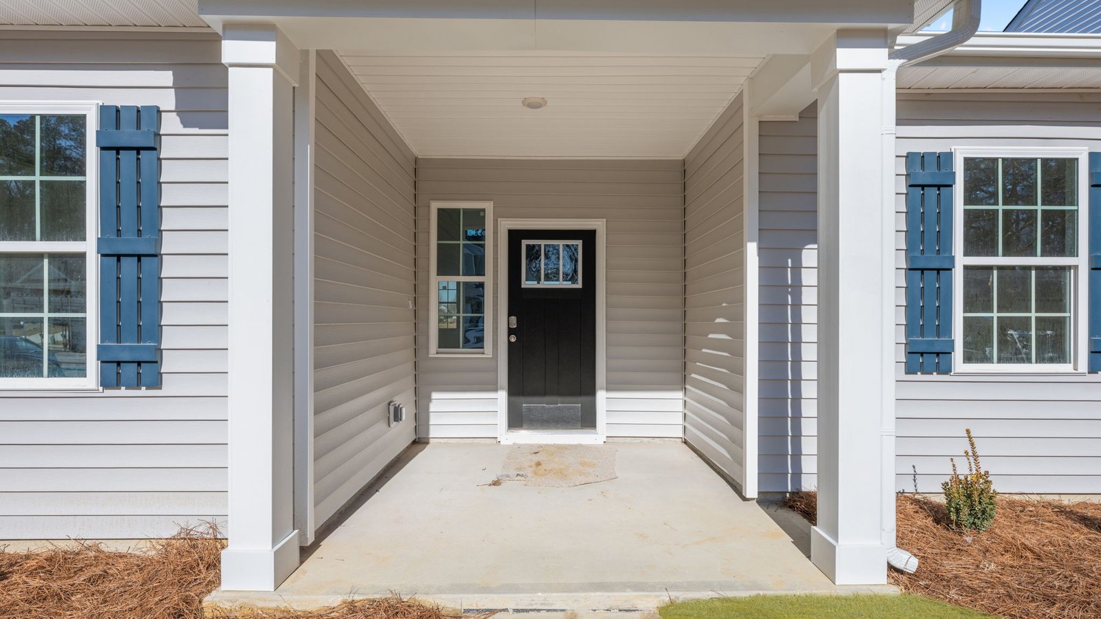 Covered front porch view