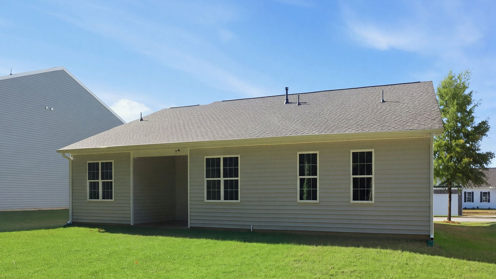 rear view of home and back yard