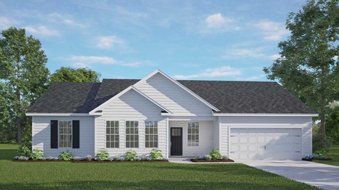 Single story home with a two car garage