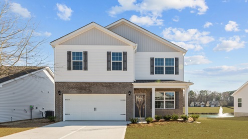Two story home with two car garage