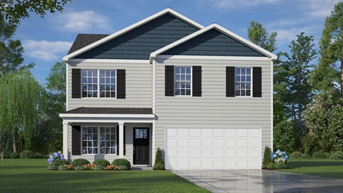 Two story home with two car garage