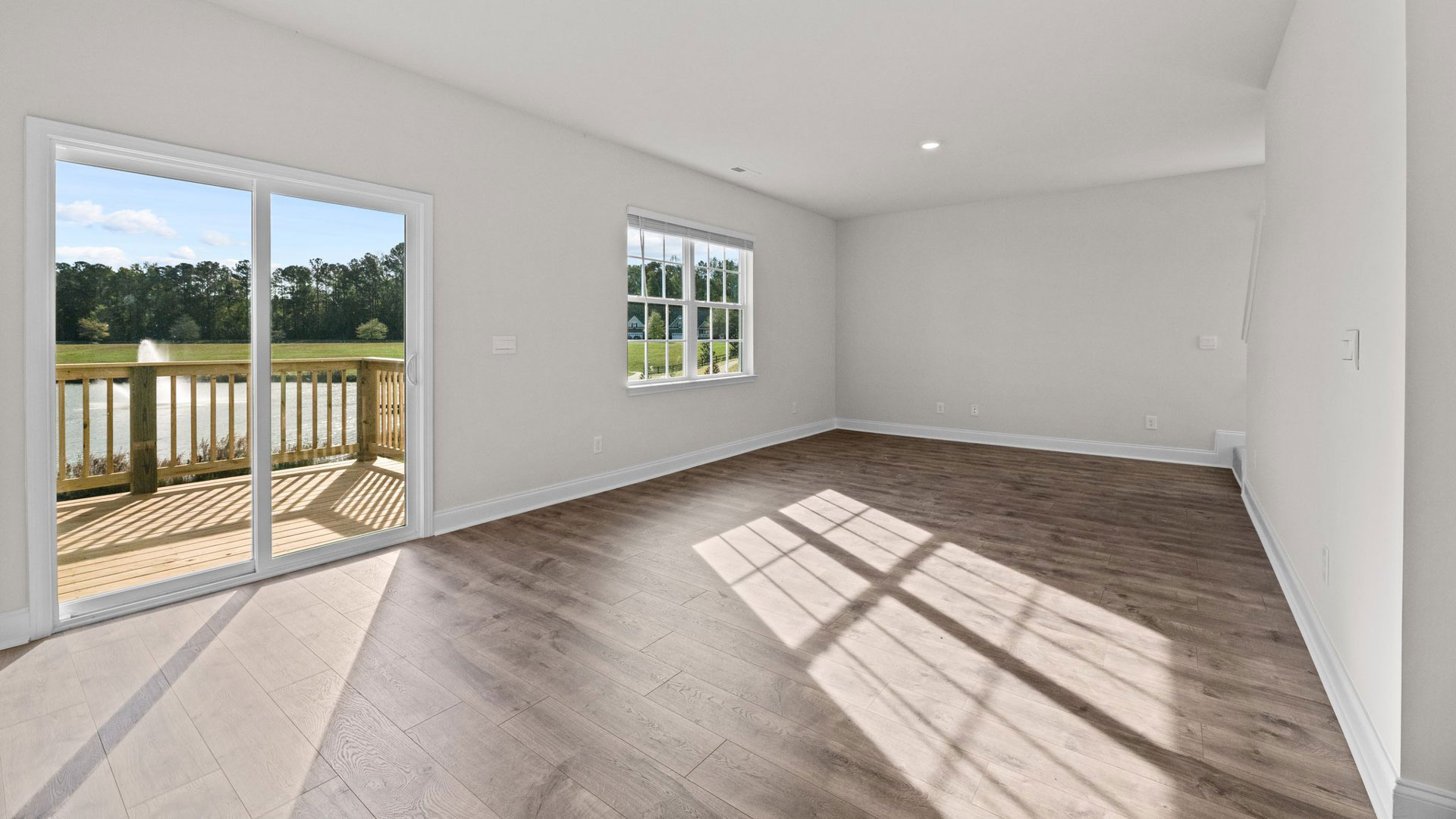 Open-concept living and dining area
