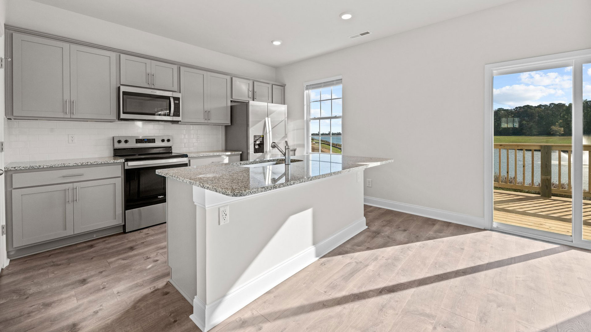 Kitchen with granite counters