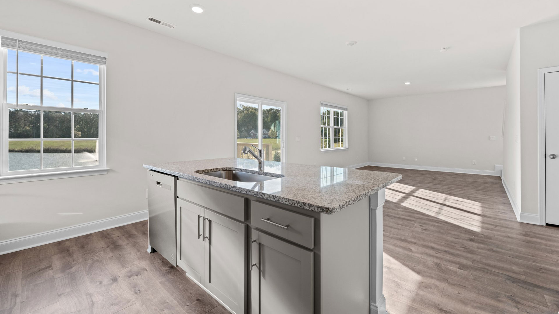 Kitchen with granite counters