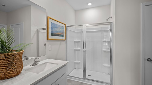 Bathroom with quartz counters