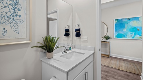 Bathroom with quartz counters