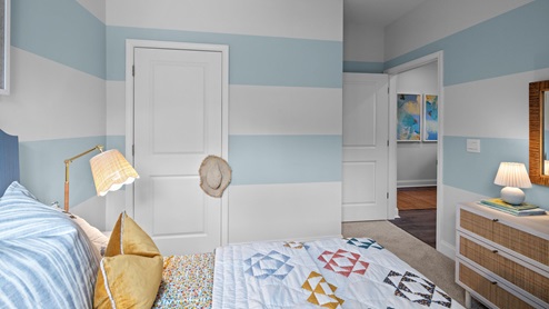 Bedroom with carpet flooring