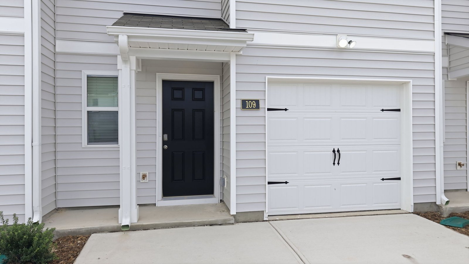 front porch of two story townhome
