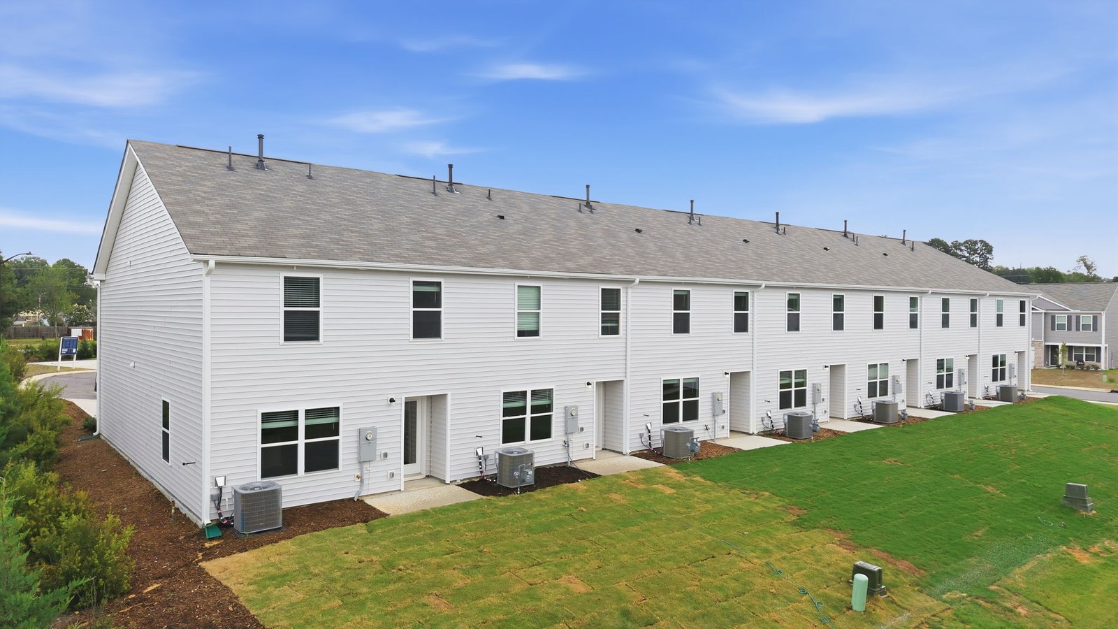 exterior of townhome