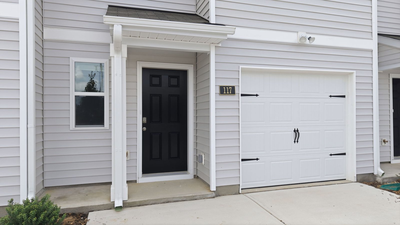 front porch view with garage