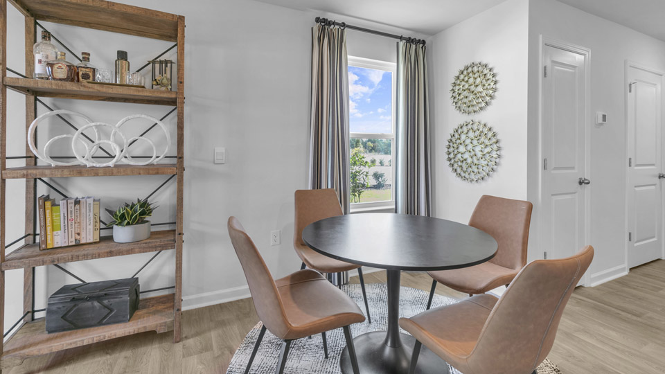 Open-concept dining area