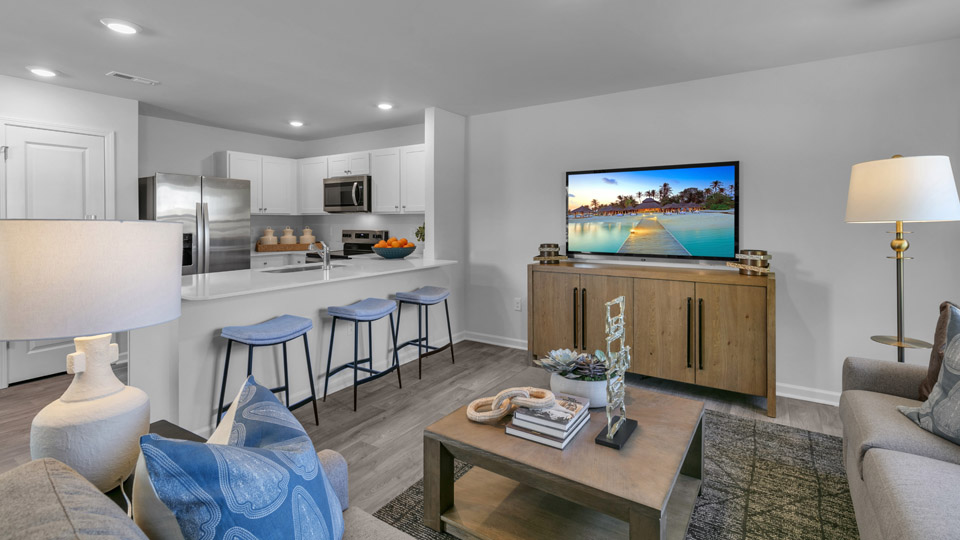 Open-concept living area