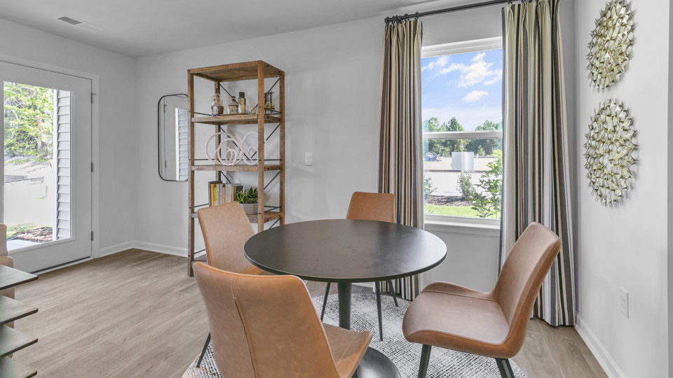 Open-concept dining area
