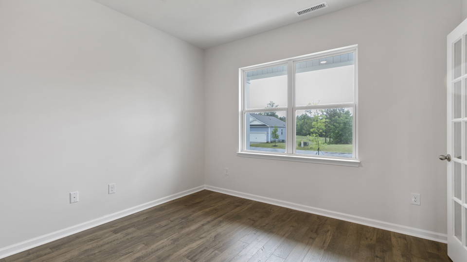Flex room with french doors