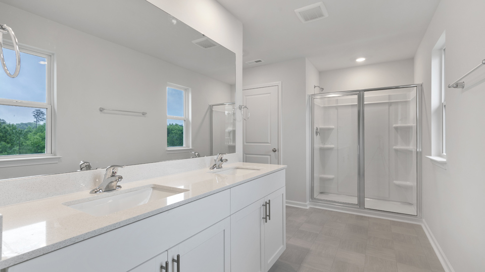 Bathroom with quartz countertops