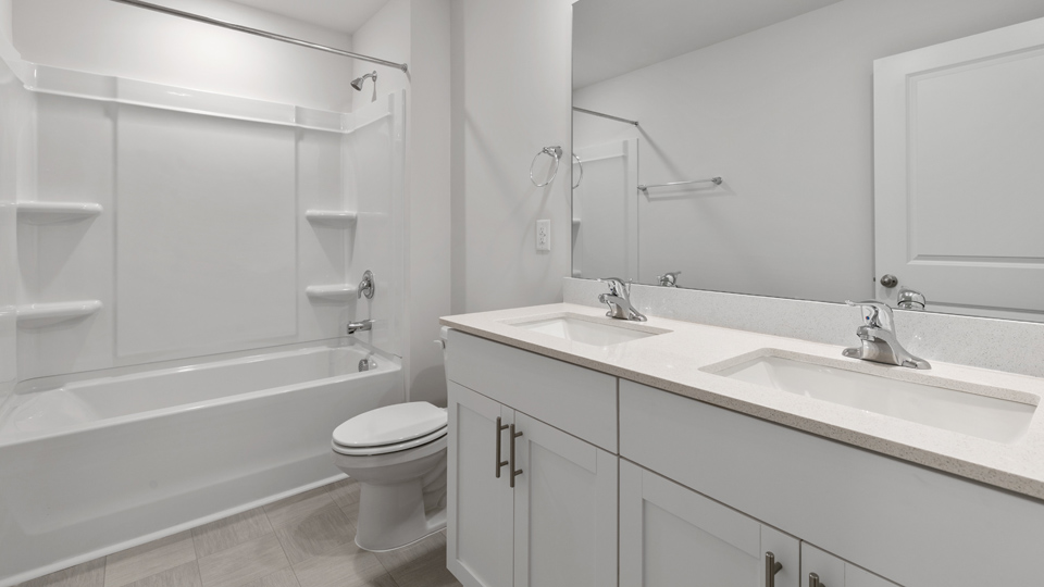Bathroom with quartz countertops