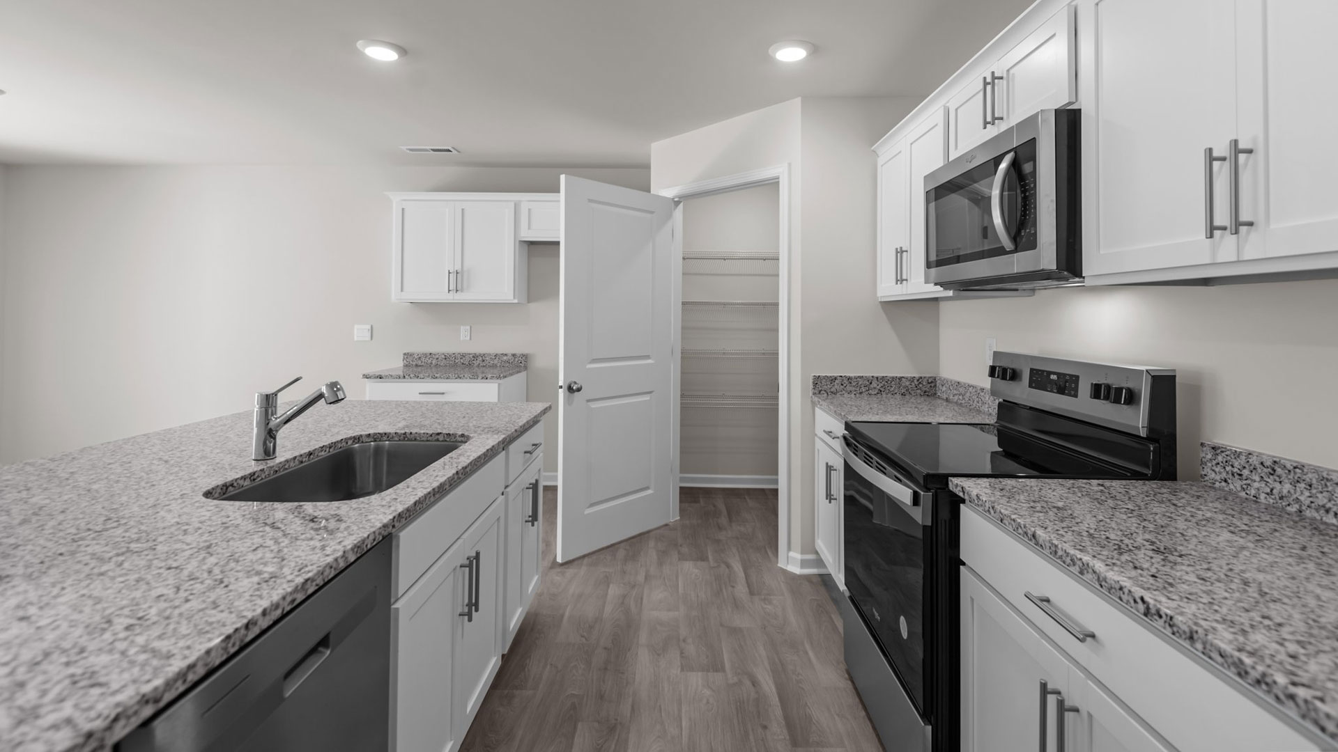 kitchen with shaker cabinets