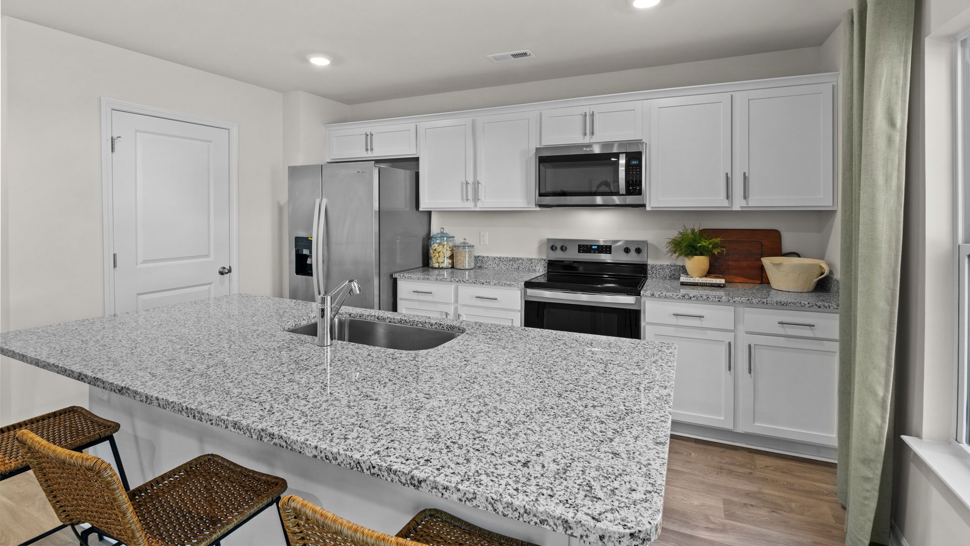 Kitchen with granite counters