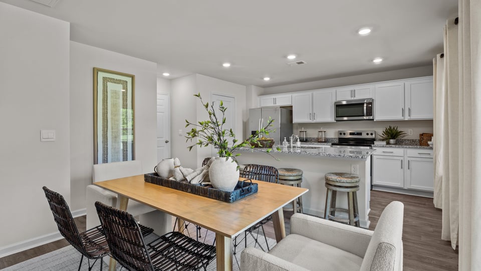 kitchen and dining