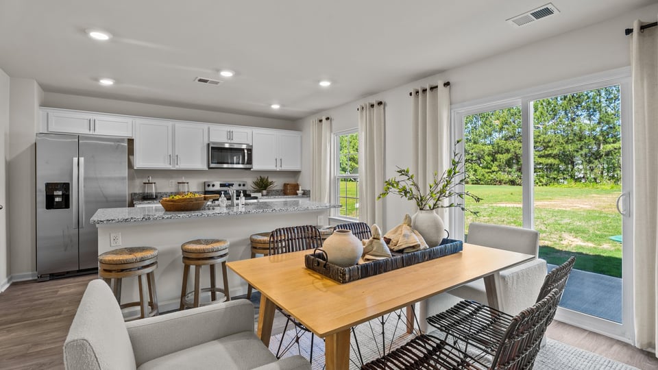 kitchen and dining