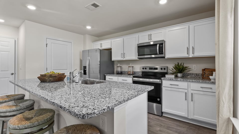 kitchen with shaker cabinets