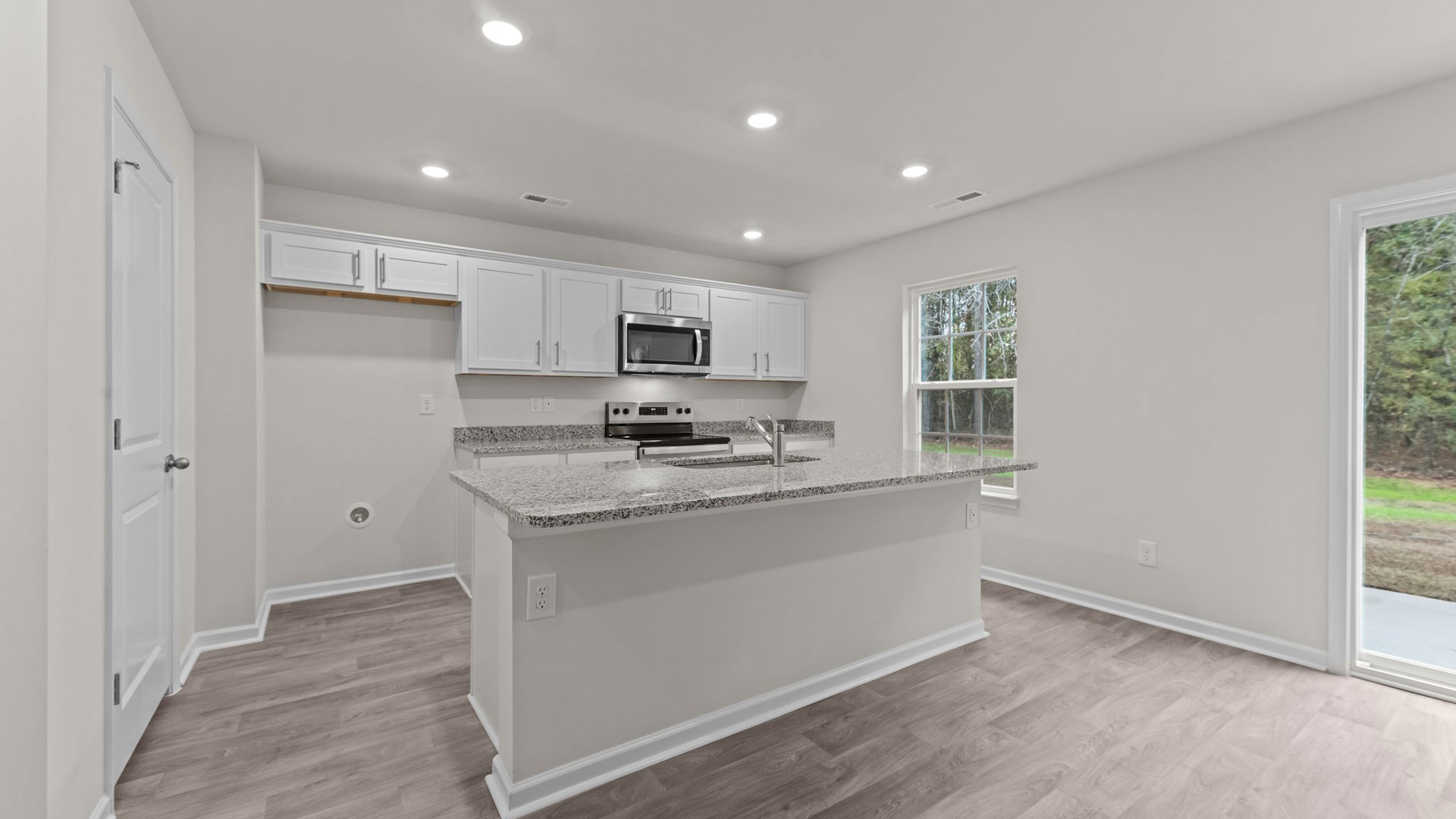 kitchen and dining area