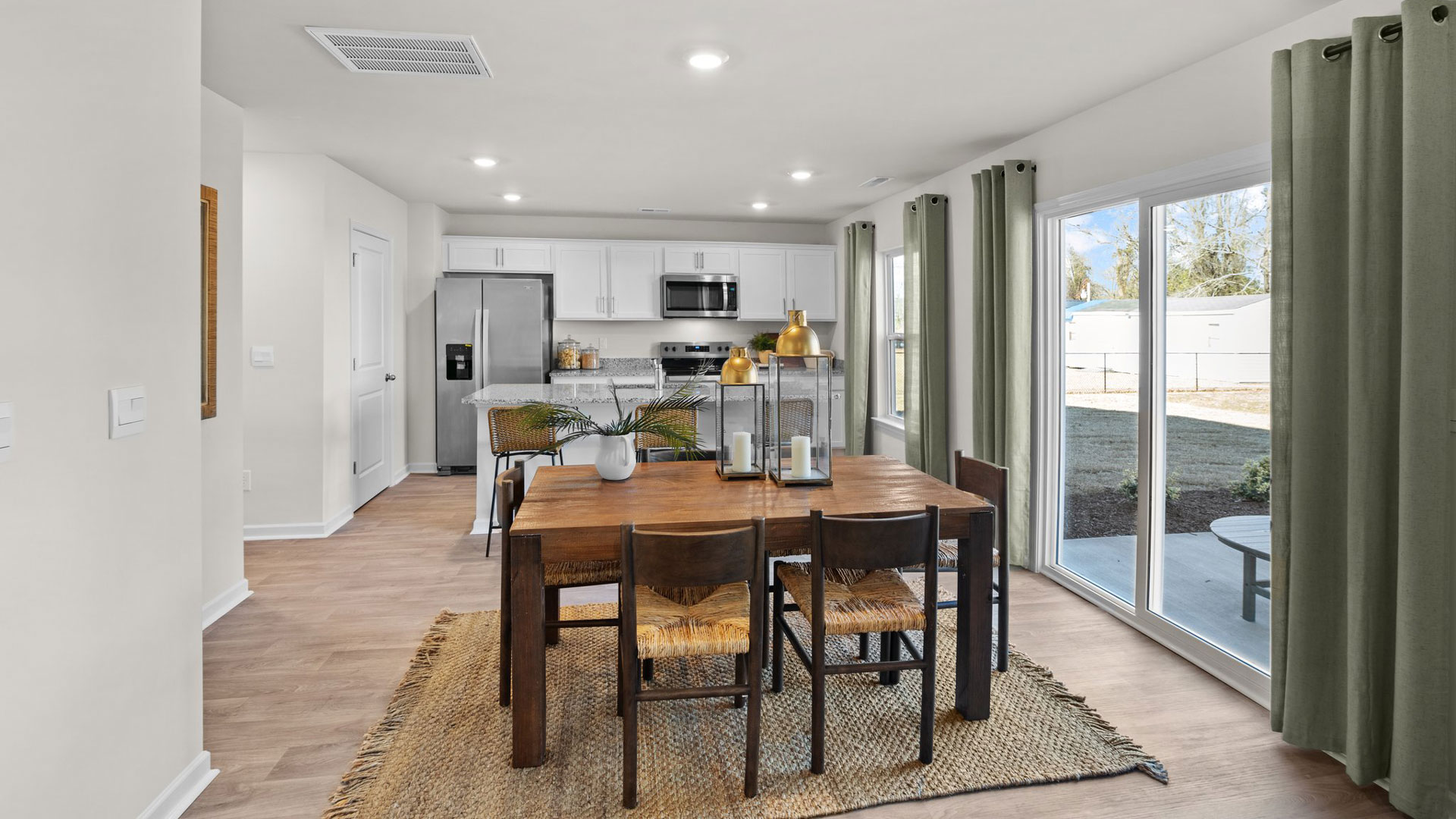 Open-concept dining area