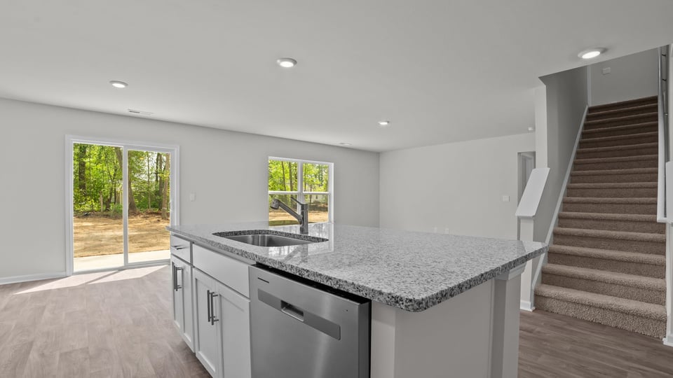 Kitchen with granite counters