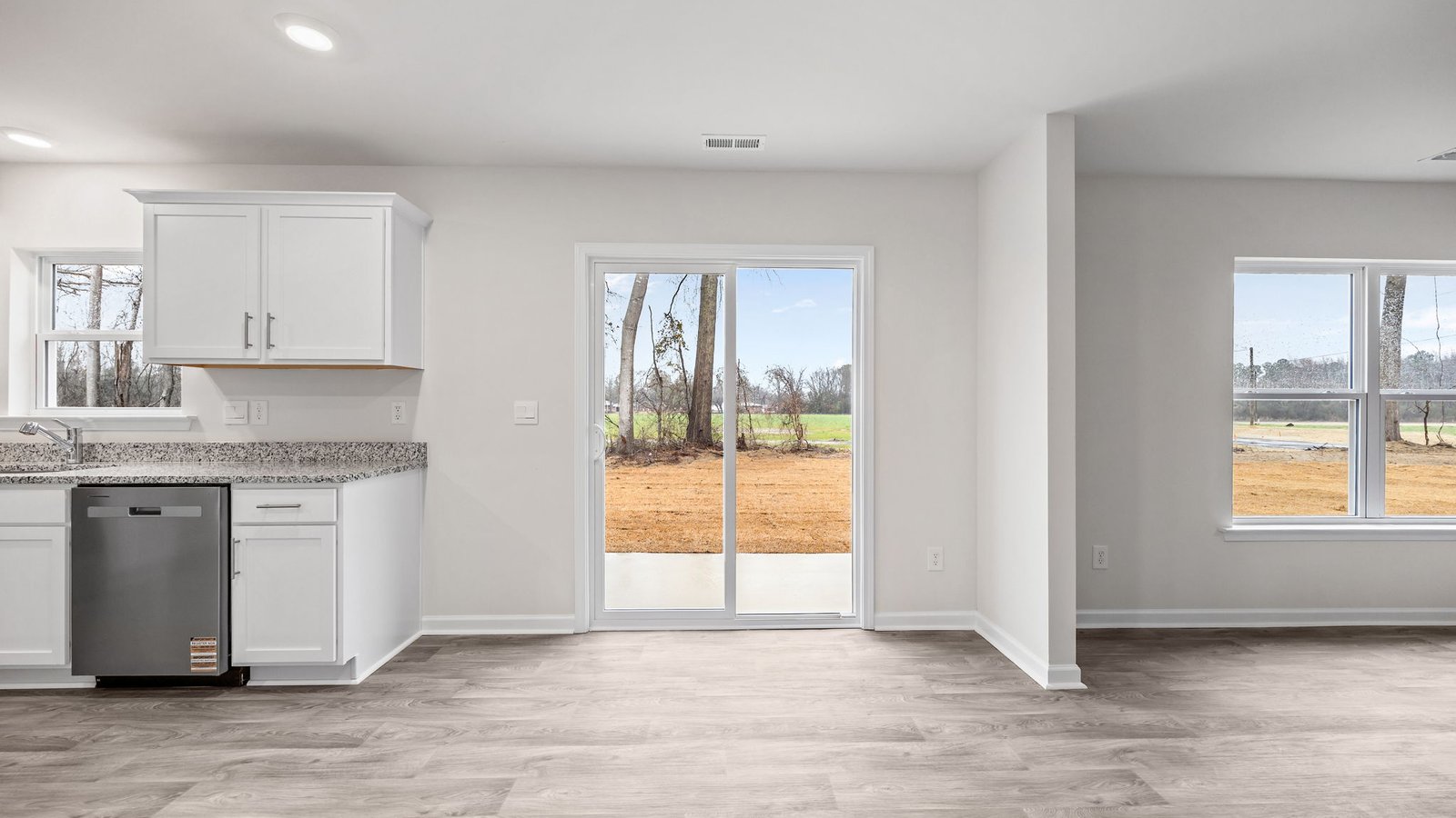 breakfast space with sliding glass doors leading to back patio
