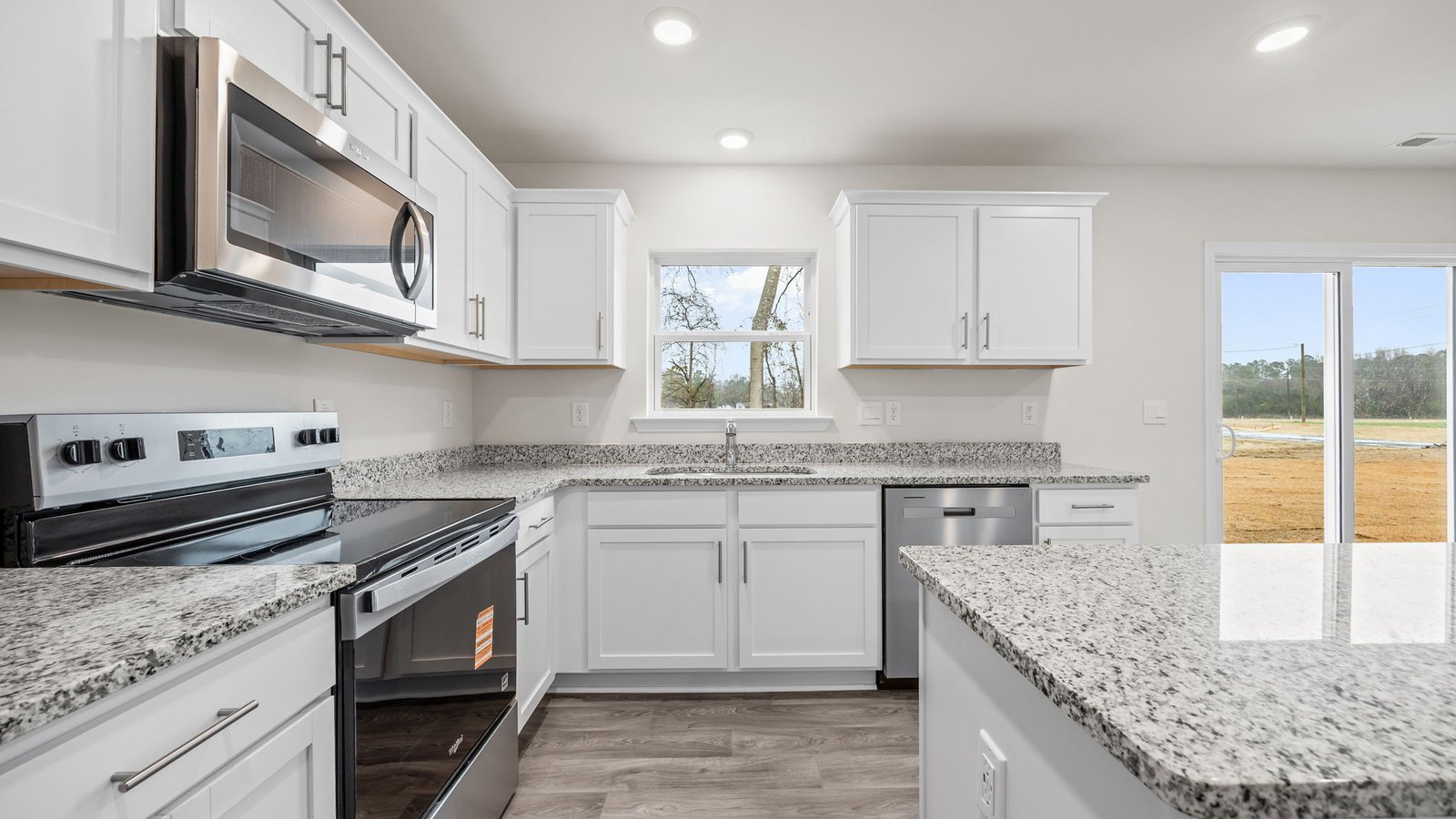 kitchen with island and stainless steel appliances