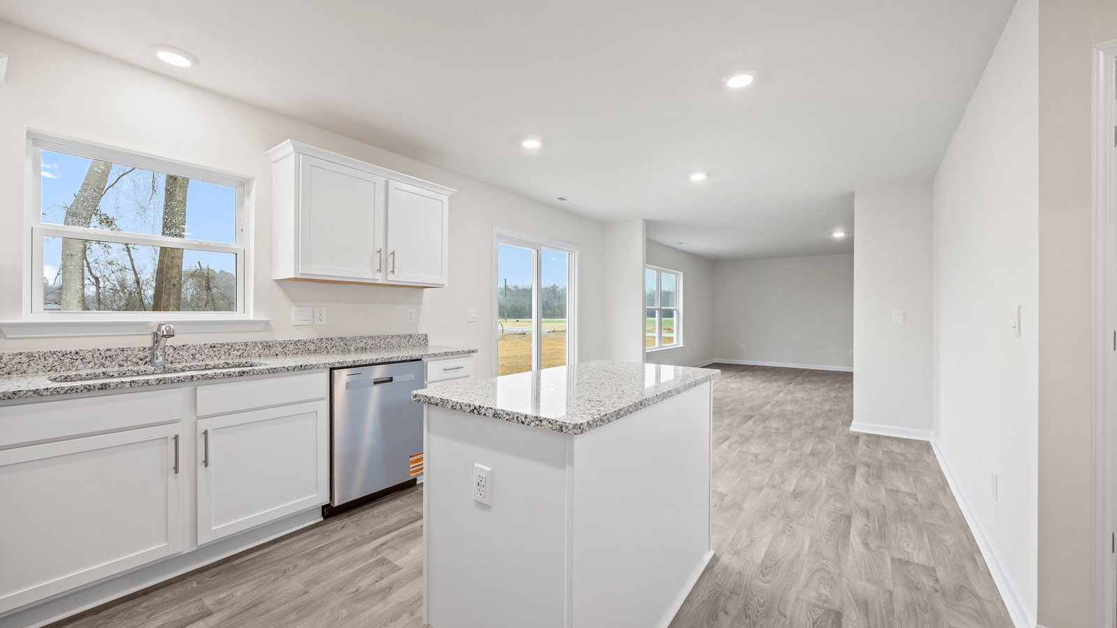 kitchen with island and stainless steel appliances