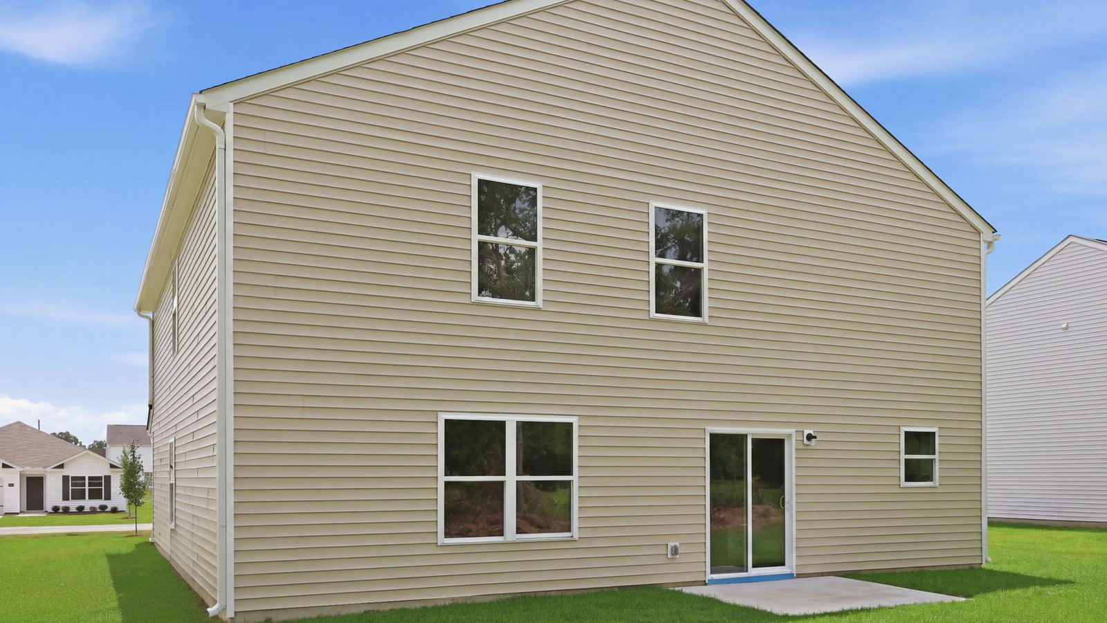 rear view of two story home
