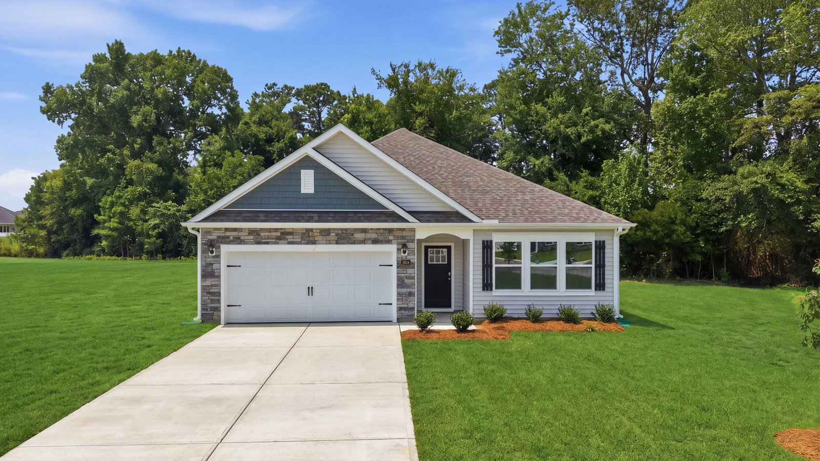 exterior of the home and driveway