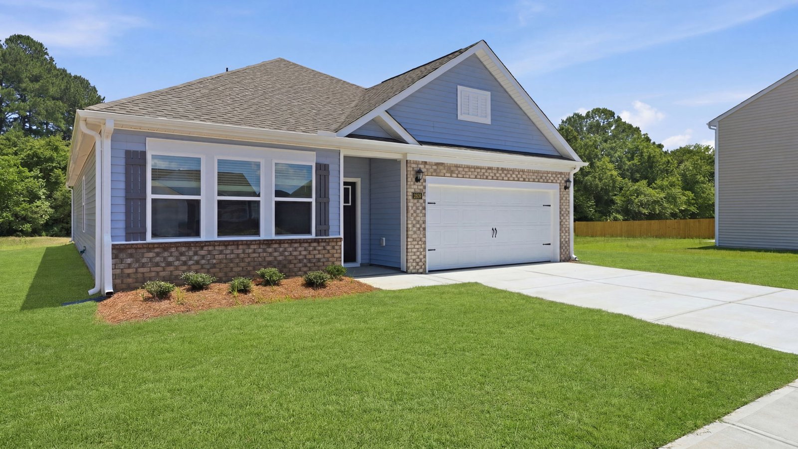 front view and front yard