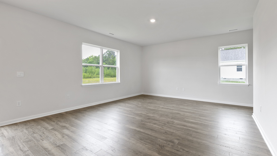 Living area with revwood flooring