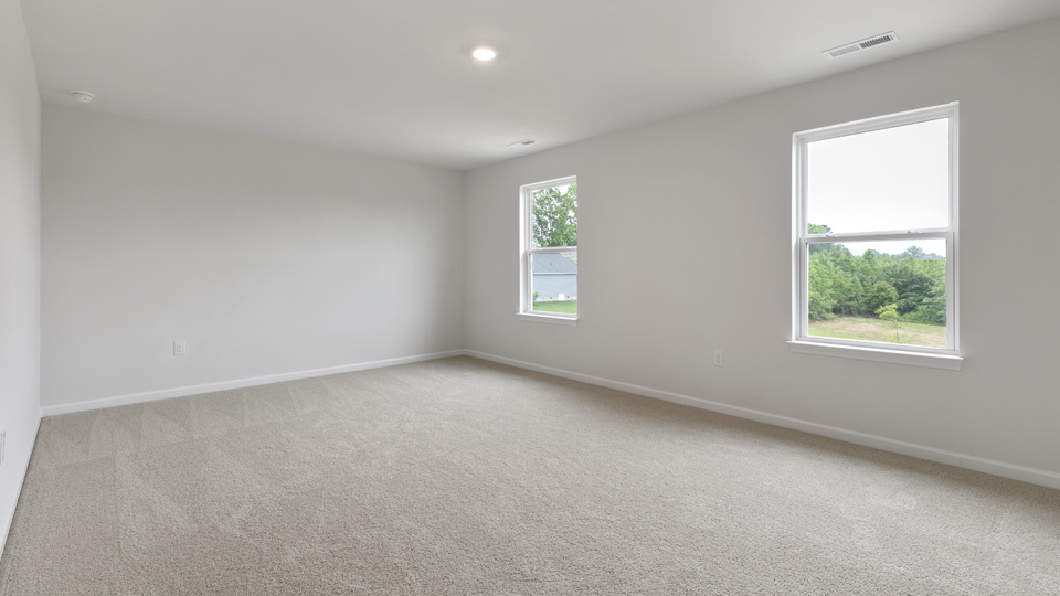 Bedroom with carpet