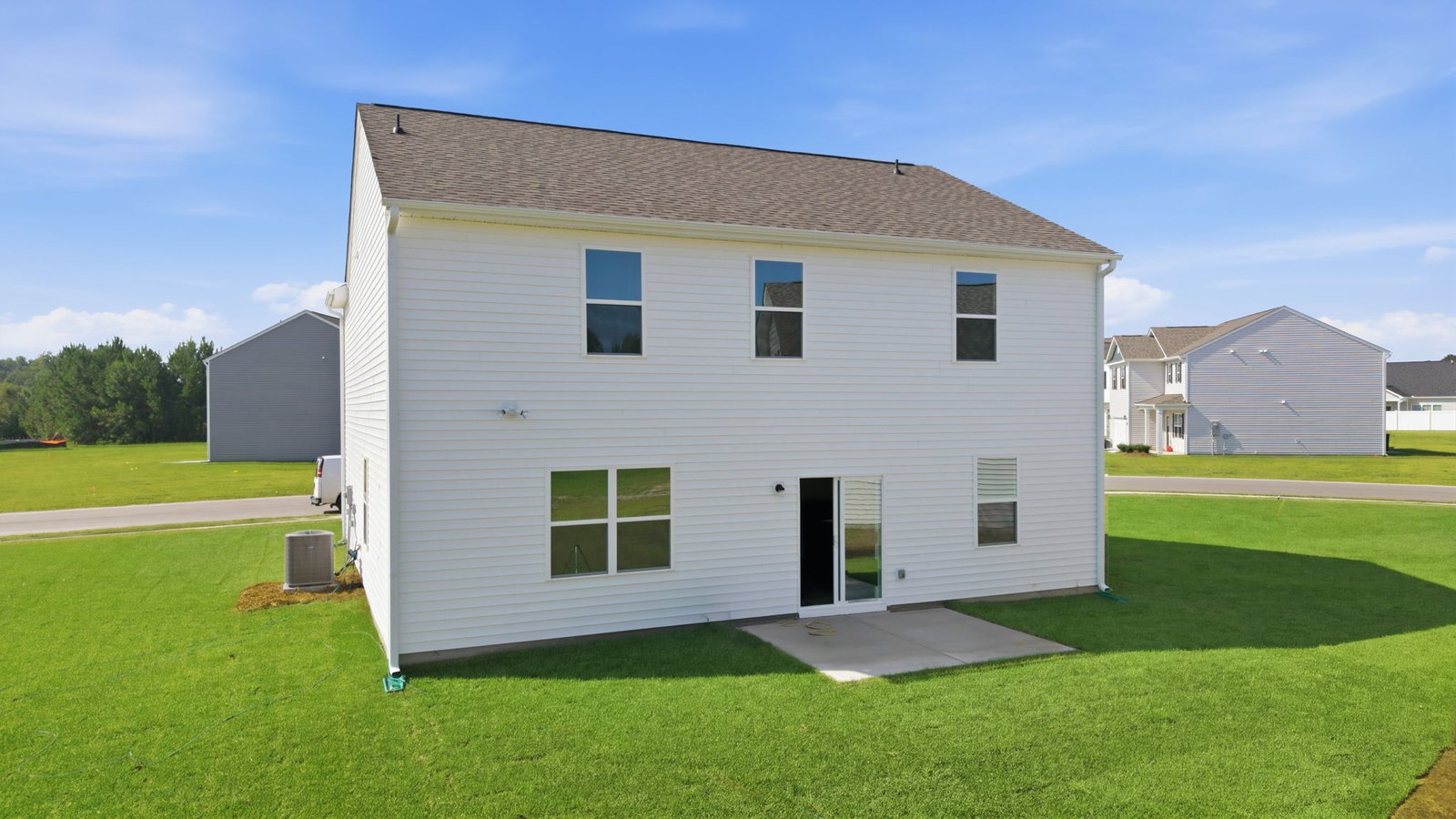 rear view of two story home
