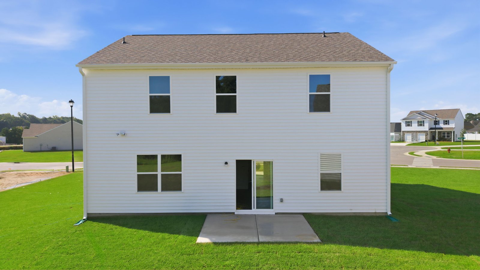 rear view of two story home