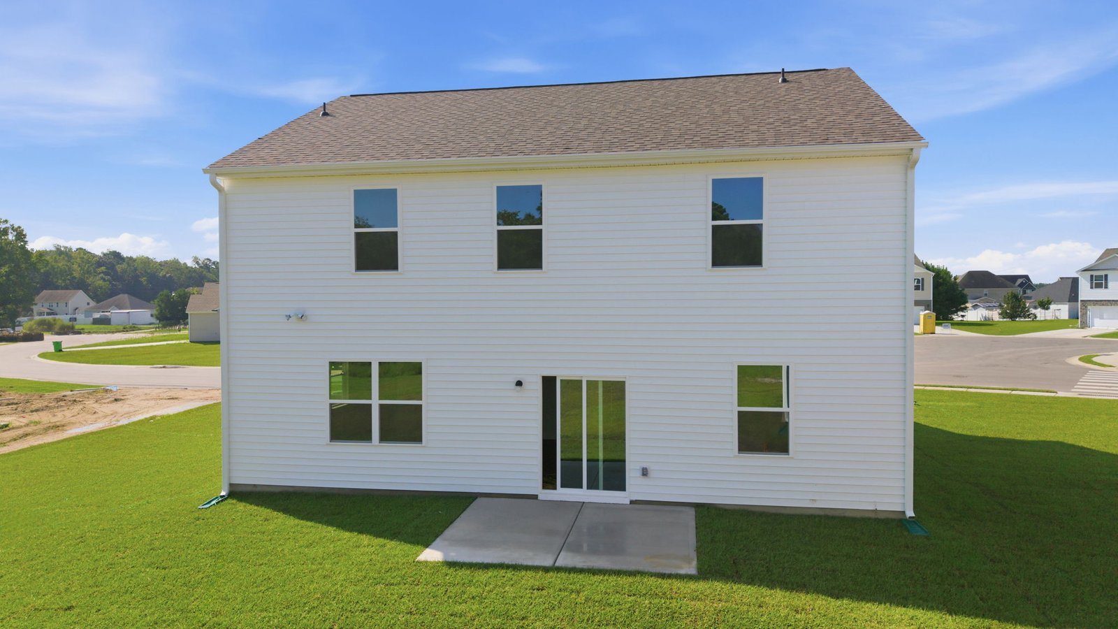 rear view of two story home